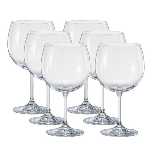 Jogo de taças para gin em cristal Bohemia Anna 600ml 6 peças