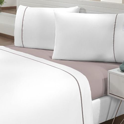 Jogo de lençol Têxtil Lar Prime One 200 fios queen rose Jogo de lençol Têxtil Lar Prime One 200 fios queen rose