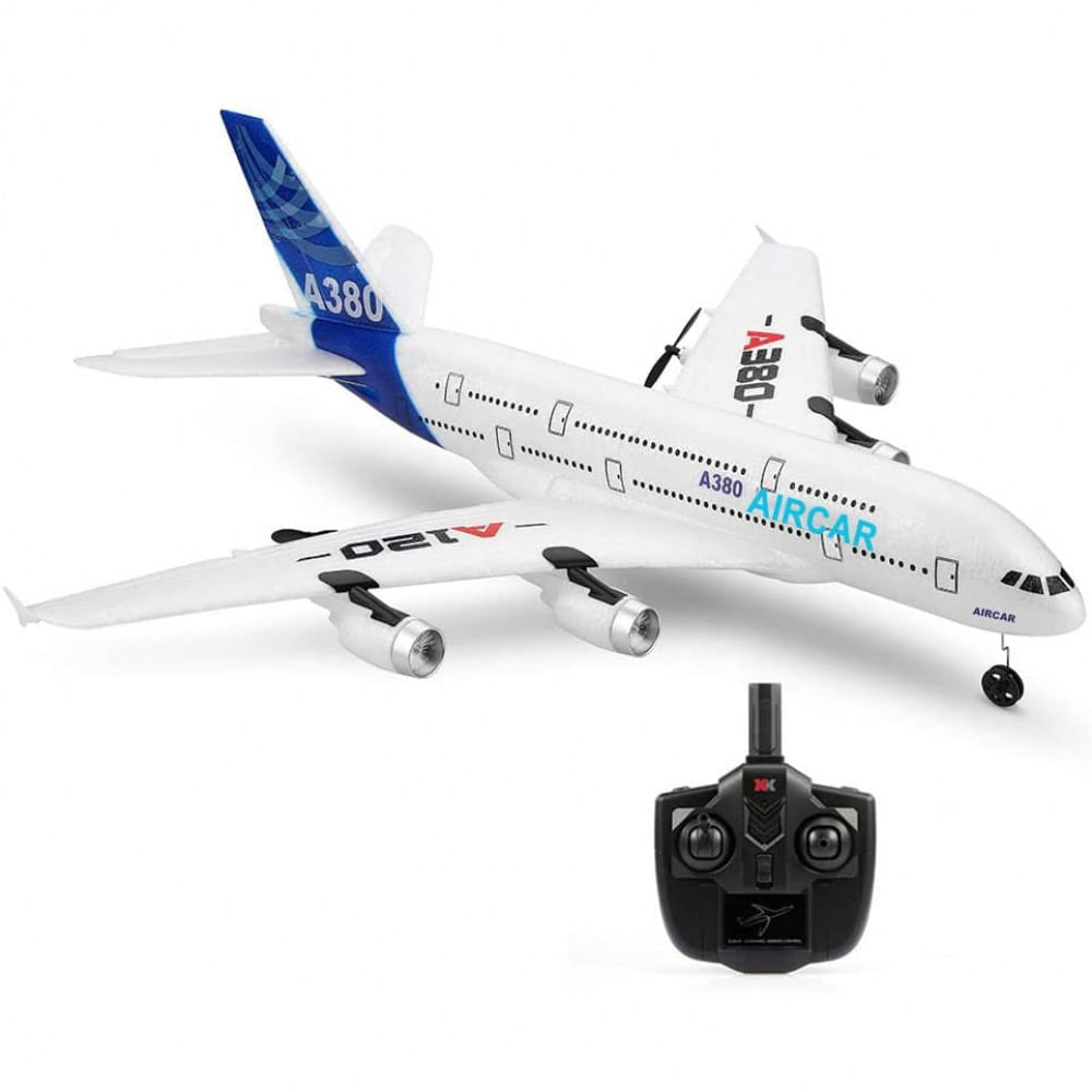 GoolRC Airbus A380 Avião de Controle Remoto 2.4G Design 3CH, Branco, Idade  Recomendada 14+ - Dular