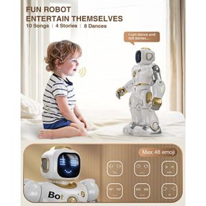 Ruko Brinquedo Robô Educativo Inteligente Eletrônico e Recarregável p,  Crianças 3 Anos ou Mais, Branco - Dular