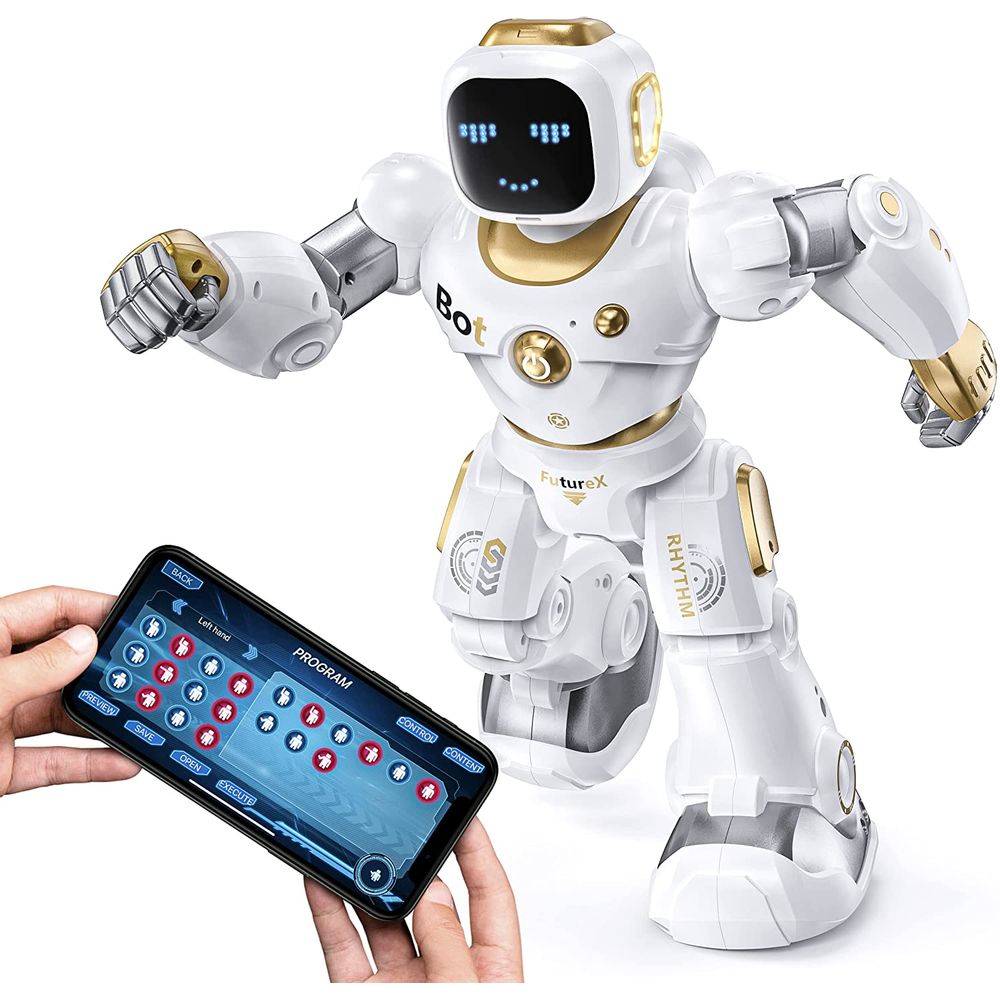 Ruko Brinquedo Robô Educativo Inteligente Eletrônico e Recarregável p,  Crianças 3 Anos ou Mais, Branco - Dular