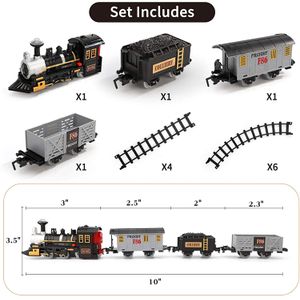 iHaHa Conjunto de Trem Trenzinho Eletrico 3 Carros e 10 Trilhos Preto -  Dular