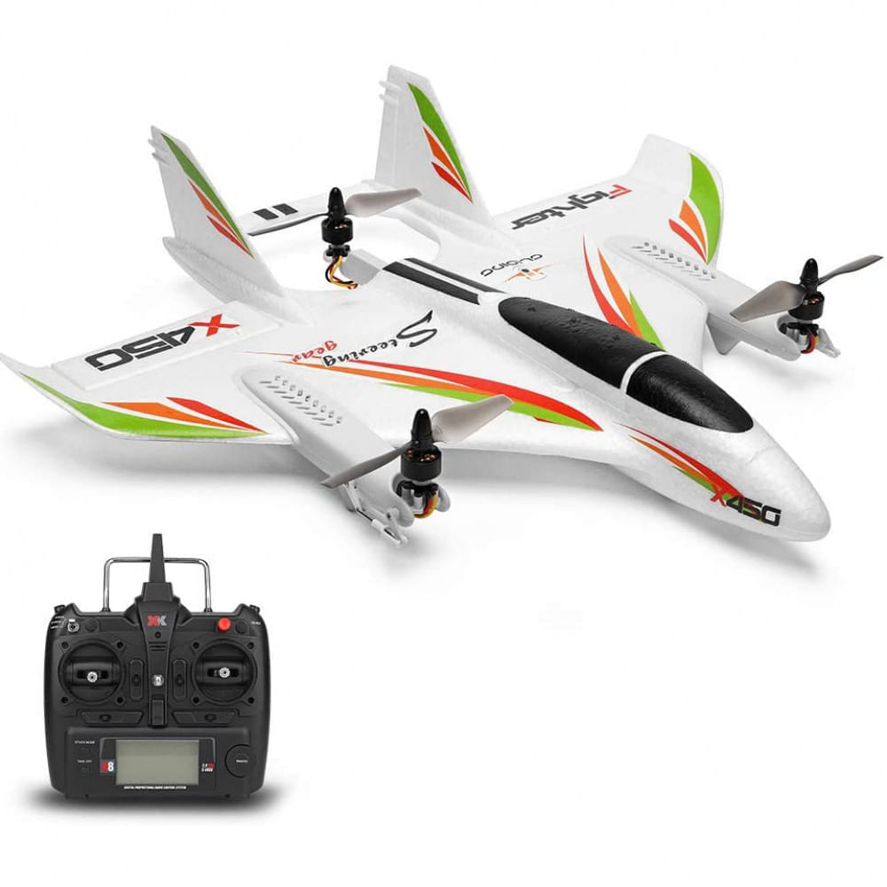 GoolRC X450 Avião de Controle Remoto 2.4G Design, Branco, Idade