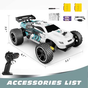 Carro de corrida RC, carro de controle remoto de alta velocidade de 2,4  GHz, carrinho de brinquedo branco - Dular