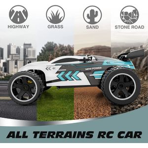 Carro de corrida RC, carro de controle remoto de alta velocidade de 2,4  GHz, carrinho de brinquedo branco - Dular