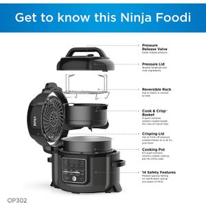 Ninja Panela Pressao OP302 Foodi 9 em 1 Preto 110V - Dular