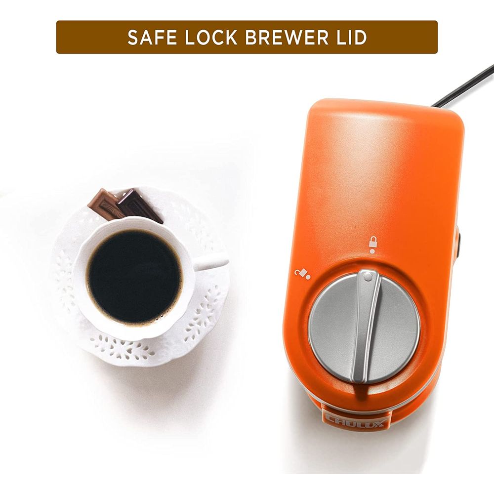 CHULUX QFCM811 Maquina de Cafe Expresso Manual 350mL 110V800W Laranja