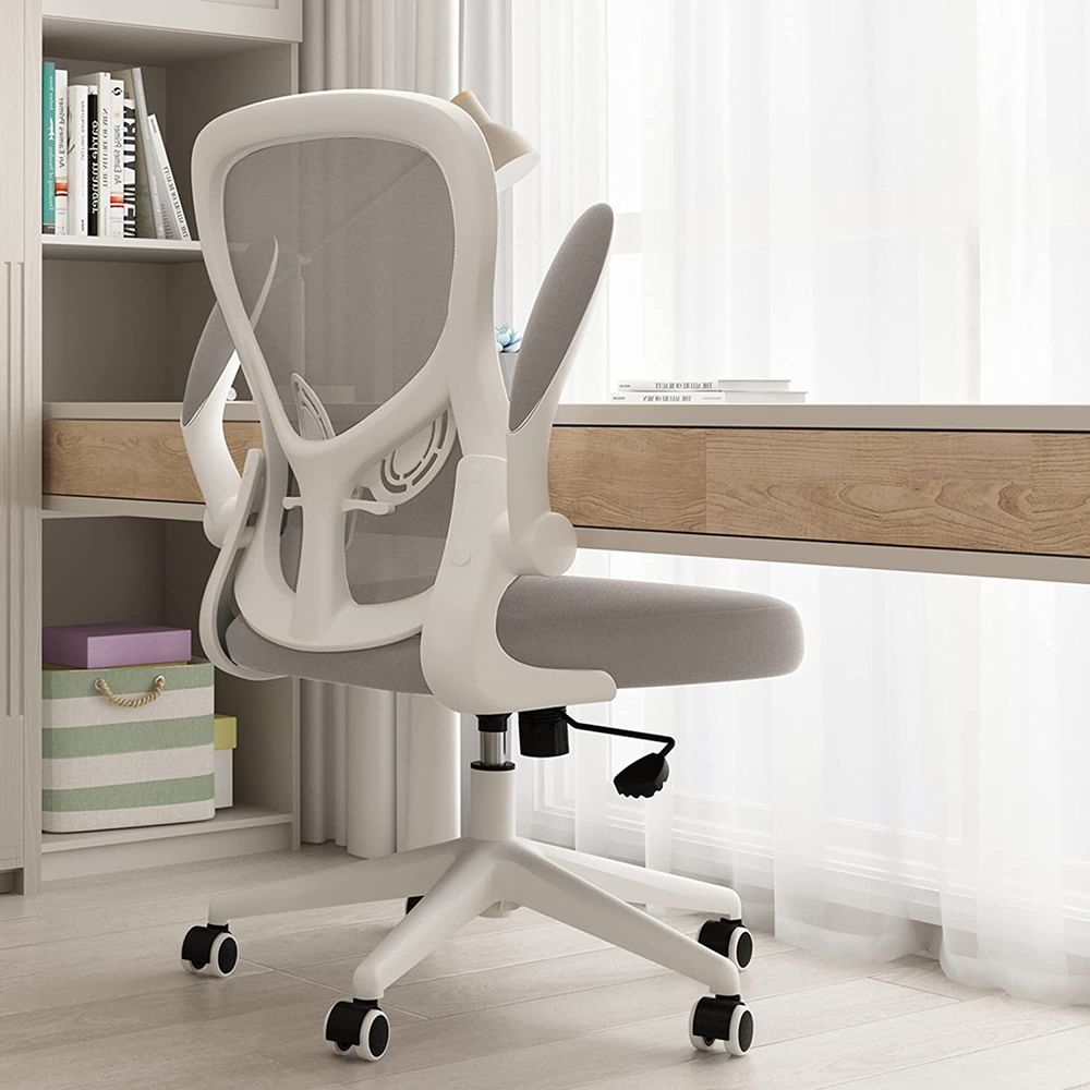 Hbada Cadeira de Escritório Ergonômica Giratória e Ajustável com Apoio 3D,  Branca - Dular