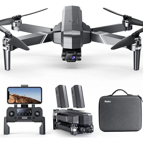 Ruko F11 GIM2 Drone com Câmera 4K Transmissão HD 3000 Metros, 2 Baterias, Cinza - Dular