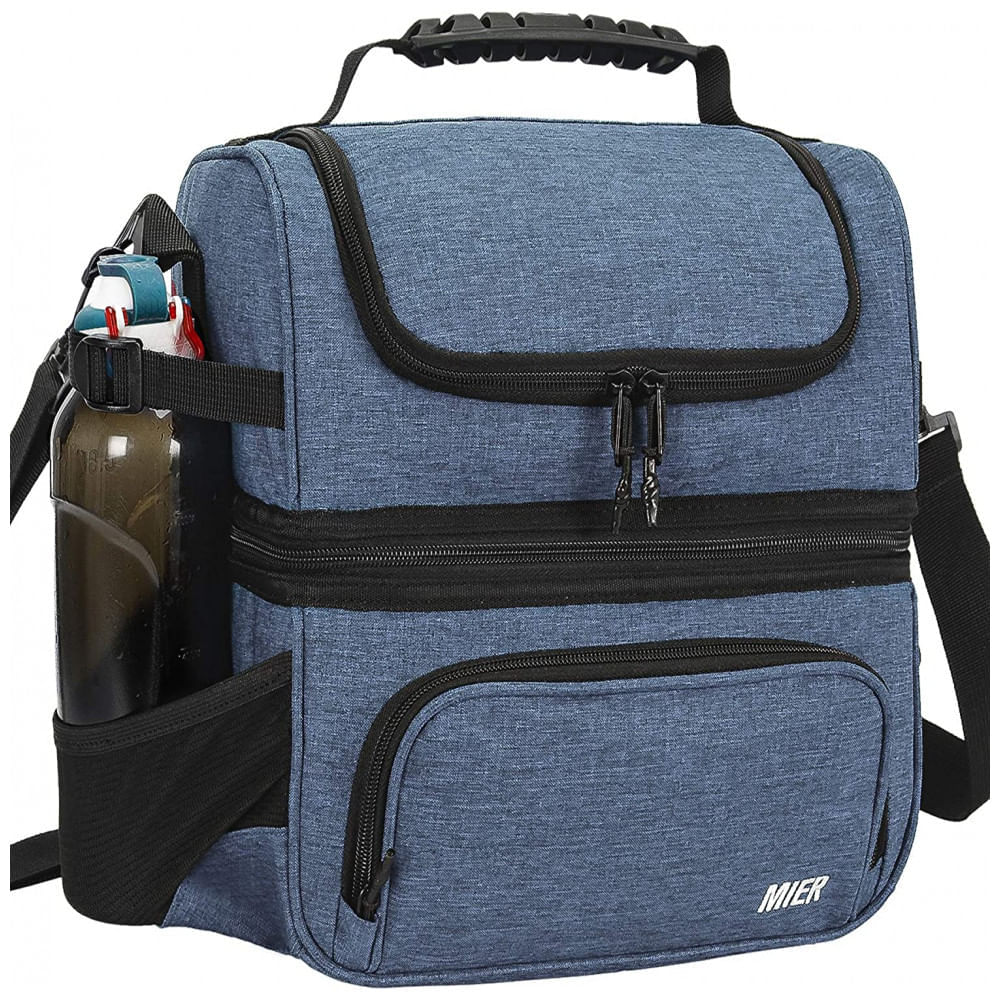 MIER Large Lunch Box for Men Insulated Lunch Bags, Dark Blue