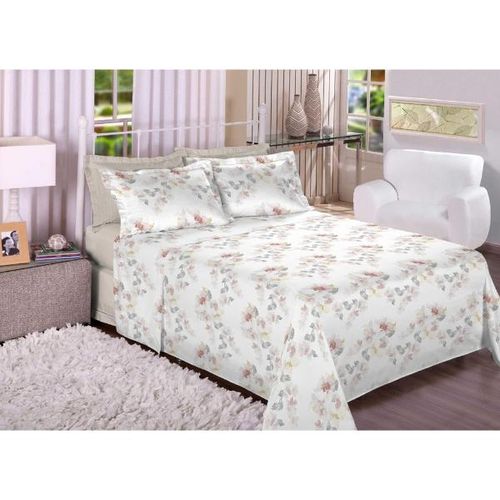 Jogo de lençol Domani duplo com elástico Casal estampado Jogo de lençol Domani duplo com elástico Casal estampado