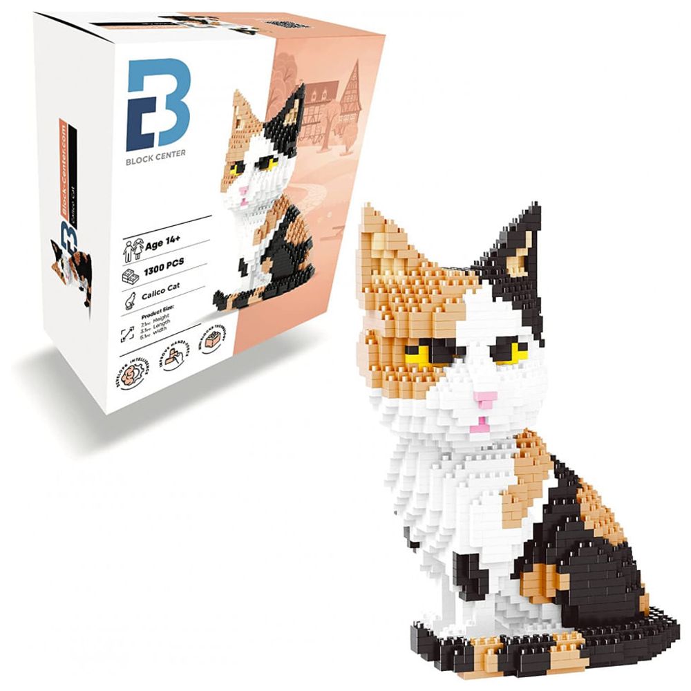 Block Center Kit de Construção Gato 3D com 1390 Peças - Blumenau