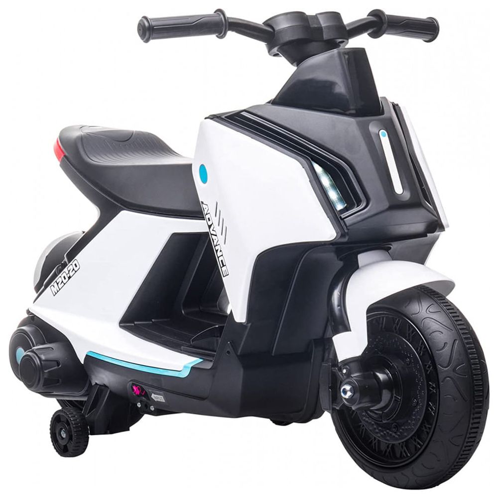 Moto Elétrica Infantil a Bateria 6V com Sons e Luzes, Idade Rec 2 a 4 anos,  Branca, AOSOM, Branco - Dular