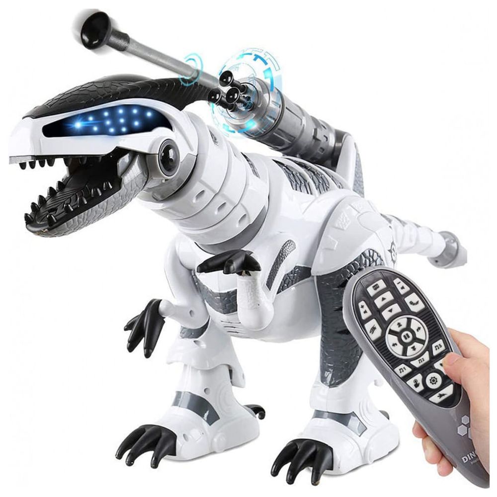 Robô dinossauro Rc grande - robô de sensoriamento de toque com modo de  batalha, rugido & dança, presente de brinquedo interativo para mais de 3  anos