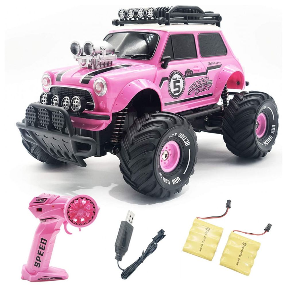 Carrinho de Controle Remoto para Adultos e Crianças com Bateria  Recarregável, 10LECCION, Rosa - Dular