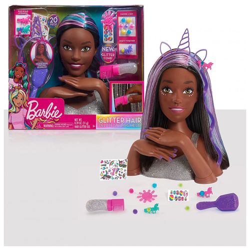 Barbie sparkle hot sale hair