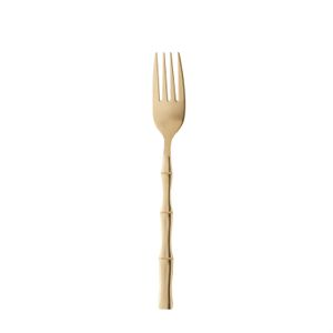 Garfos Para Mesa Bambu Elegante Champanhe Dourado - 6 Peças