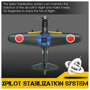 Avião de Controle Remoto com Sistema de Estabilização Xpilot para Crianças  e Adultos, VOLANTEXRC 76114 RTF, Amarelo - Dular