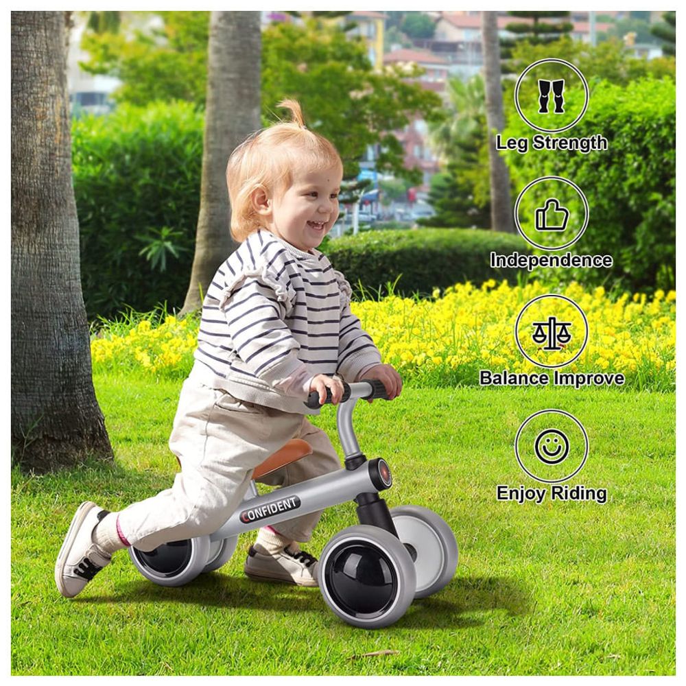 Bicicleta sem Pedal Infantil com 4 Rodas para Crianças de 1 a 4 Anos ...
