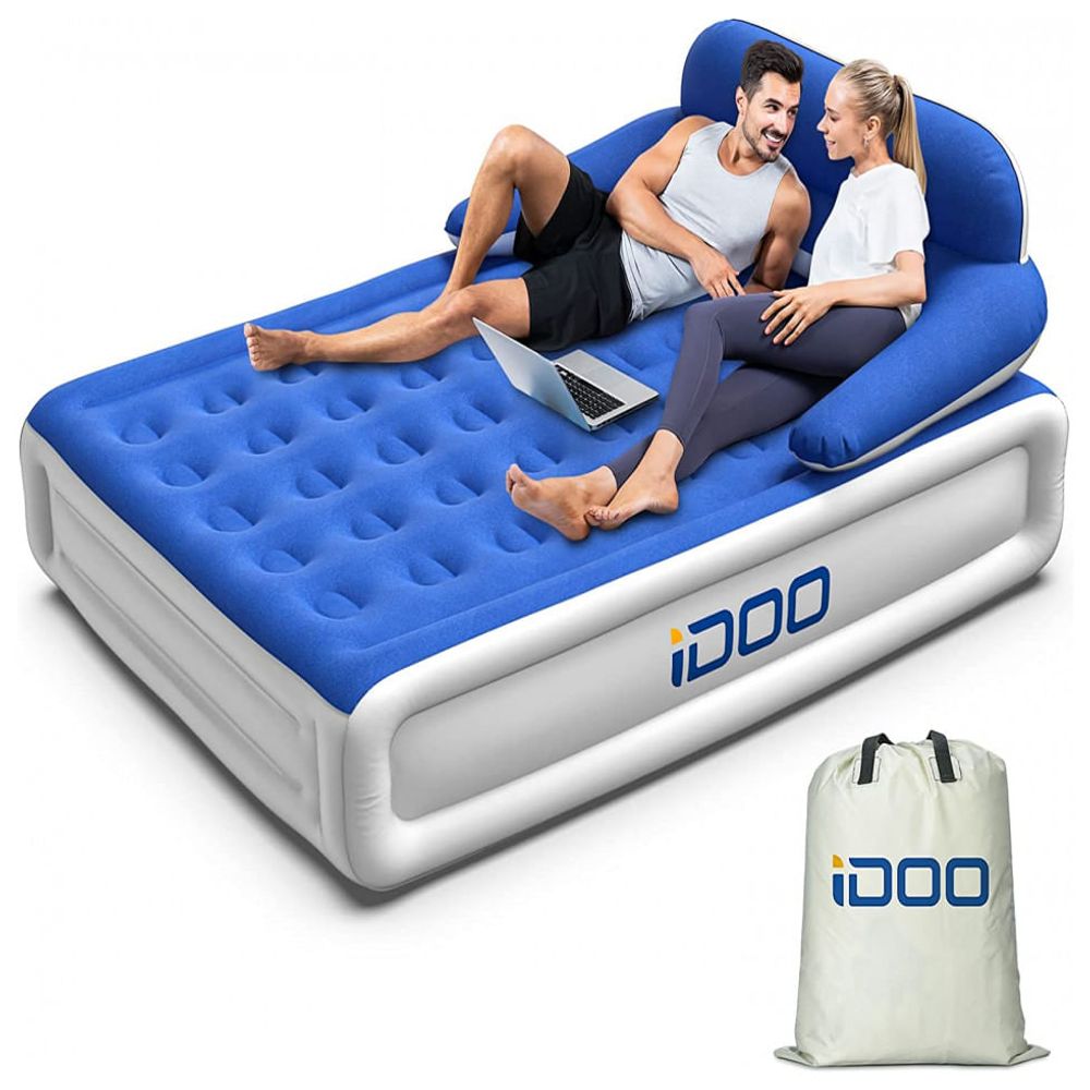 Colchão Inflável Casal Queen com Bomba Embutida e Encosto, Para até ...