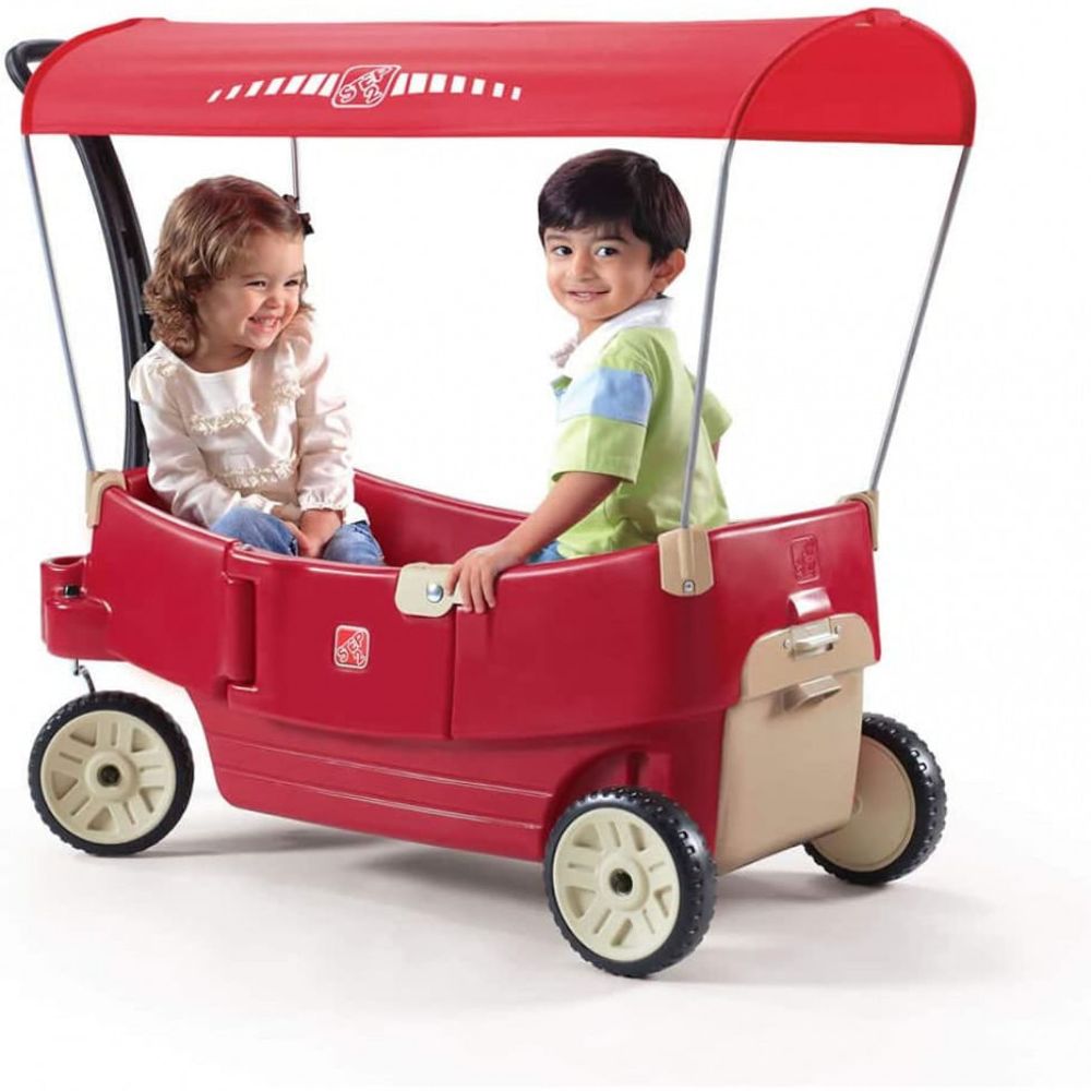 Carrinho de Passeio para 2 Crianças Multifuncional com Porta Objetos e ...