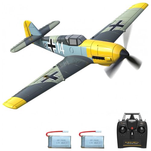 Avião de Controle Remoto com Sistema de Estabilização Xpilot para Crianças  e Adultos, VOLANTEXRC Bf109, Amarelo e Verde - Blumenau