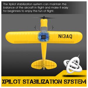 Avião de Controle Remoto com Sistema de Estabilização Xpilot para Crianças  e Adultos, VOLANTEXRC 76114 RTF, Amarelo - Dular