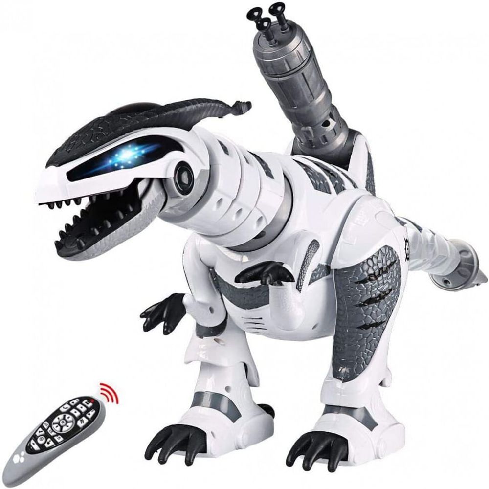 Dinossauro Robô Interativo Programável com Controle Remoto para Crianças de  3 a 10 Anos, DOLLOX, Branco - Dular