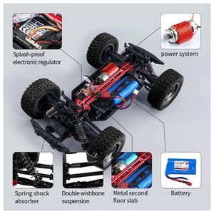 Carro de corrida RC, carro de controle remoto de alta velocidade de 2,4  GHz, carrinho de brinquedo branco - Dular