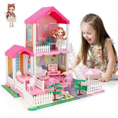 Barbie Dreamhouse Playset de casa de bonecas de 3 andares com piscina