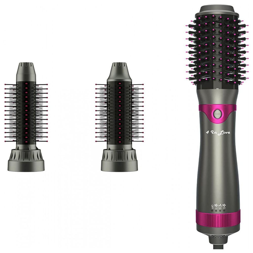 Escova de secador de cabelo Escova de secador de cabelo Modelador de salão  Secador de cabelo e volumizador com três b - Dular
