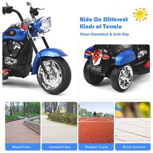 Moto Elétrica Infantil BMW Bateria 12V 3 Rodas com Luzes e Sons USB,  COSTZON, Azul - Dular