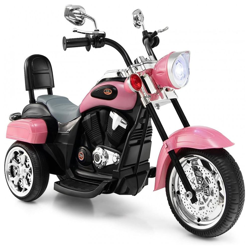 Moto Elétrica Infantil a Bateria 6V com Sons e Luzes, Idade Rec 3 a 6 Anos,  OLAKIDS, Rosa - Dular