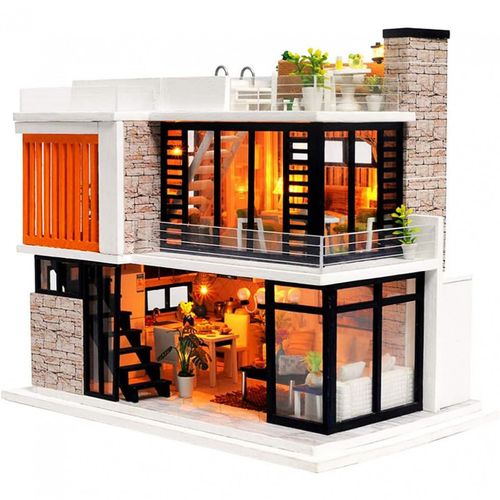 Handmade Doll House Building Model, Dollhouse Kit, Dollhouse Criativo, Loja  de Brinquedos Montados, Móveis Dollhouse, Dimensional, DIY