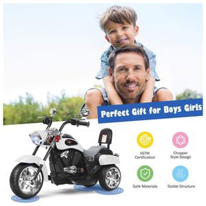 Moto Elétrica Infantil a Bateria 6V com Sons e Luzes, Idade Rec 3 a 6 Anos,  OLAKIDS, Rosa - Dular