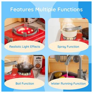 Cozinha de Brinquedo Realista com Luzes e Sons em Madeira para Crianças de  3 a 8 Anos, TOOKYLAND, Azul - Dular
