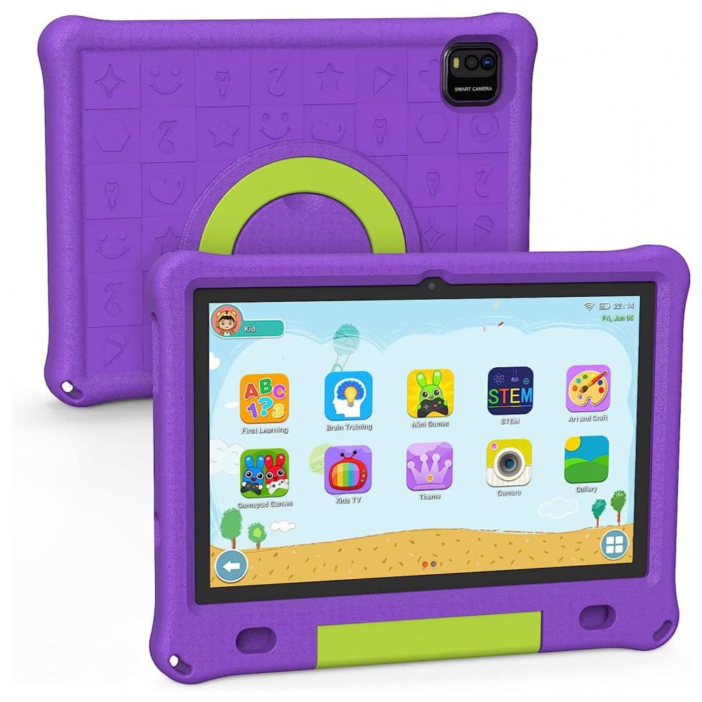 Tablet Infantil 10 Educativo com Controle de Pais, WiFi e Câmera Dupla, 3GB  64GB, BaKEN, Roxo - Dular
