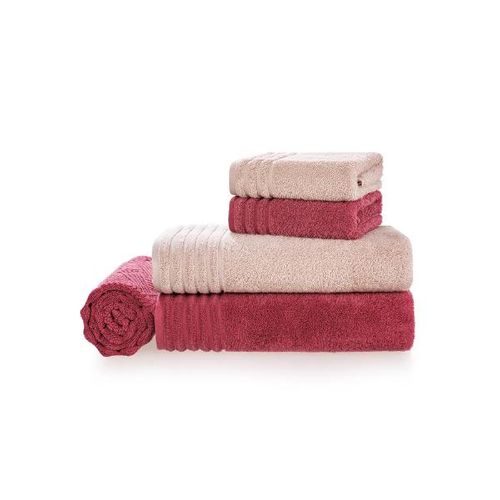 Jogo de toalhas Trussardi Imperiale 5 peças 86x150cm Rose/Passione