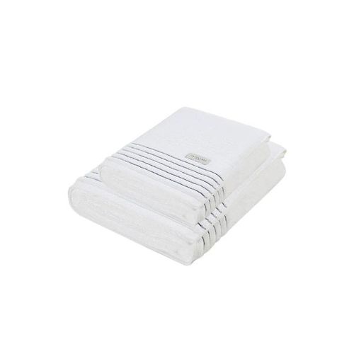 Jogo de toalhas Trussardi Palladio 2 peças 86cmx1,50m Branco/Granel - 3617662/3617689