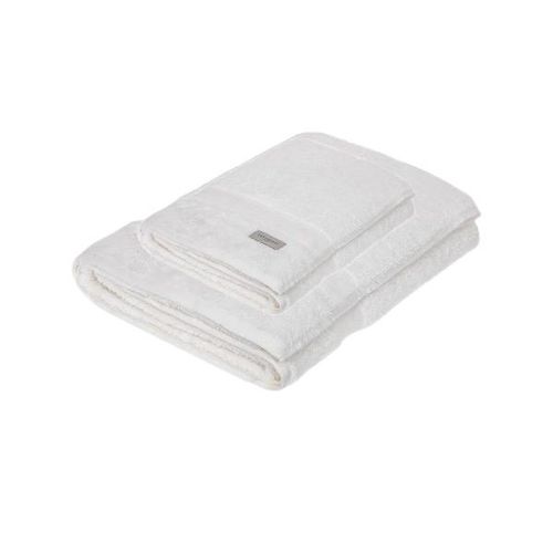 Jogo de toalhas Trussardi Egitto Elegance 2 peças 86cmx1,60m Branco