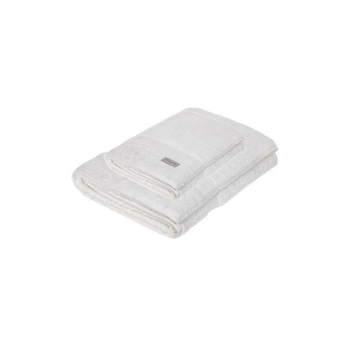 Jogo toalhas Trussardi Egitto Elegance 2 pçs 77cmx1,40m Branco