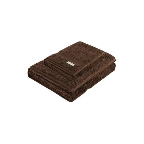 Jogo toalhas Trussardi Egitto Elegance 2 pç 77cmx1,40m Cioccolato
