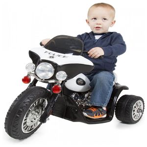 Moto Elétrica Infantil 1 Assento com Rodas de Treinamento, Luz LED, MP3 e  Bluetooth, 12V, OLAKIDS BMW Polícia, Branca e - Dular