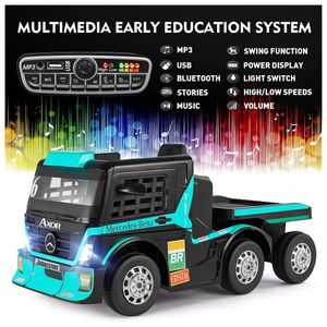 Caminhão Elétrico Infantil 1 Assento com Luz LED, Músicas, Bateria 12V,  OLAKIDS, Rosa - Dular