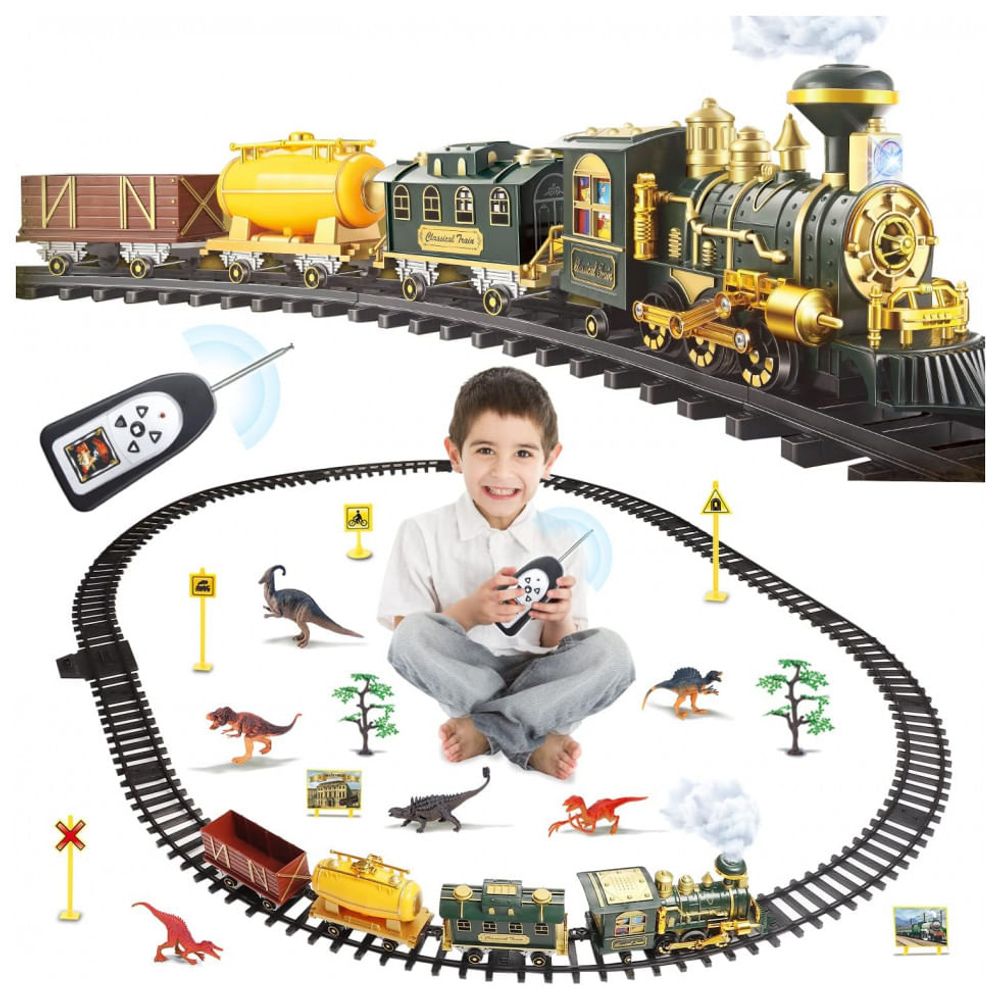 Trem Trenzinho Locomotiva De Brinquedo Com Pista Presente