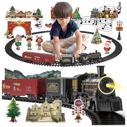 Conjunto de Trenzinho de Brinquedo com 66 Peças e Trilhos Conexão Magnética  para Crianças de 3 a 7 anos, Wdmiya, Ver - Dular