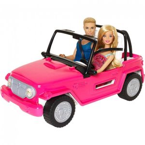 Carro da Barbie e do Ken para Viagem de Praia, Rosa - Dular