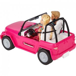 Carro da Barbie e do Ken para Viagem de Praia, Rosa - Dular