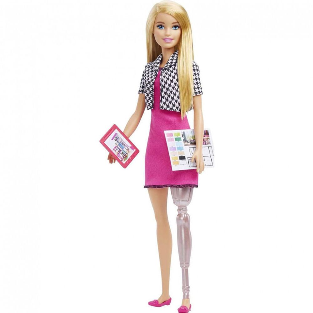 Boneca barbie vestindo roupas de cor rosa ou roxa