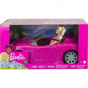 Carro Conversível da Barbie com 2 Lugares e Boneca Inclusa, Rosa - Blumenau